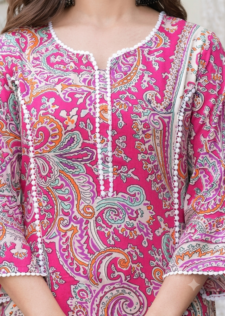 KHUHA CARRY KURTA PINK