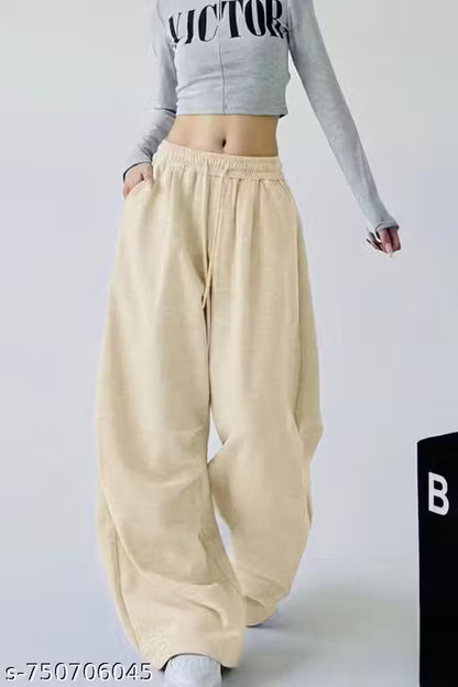 WIDE LAG BAGGY WOMEN @GIRLS STYLISH TROUSEER PANT
