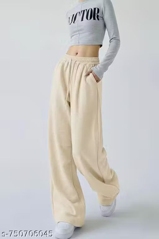 WIDE LAG BAGGY WOMEN @GIRLS STYLISH TROUSEER PANT
