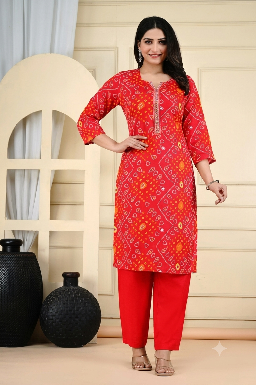Latest Stylish Beautiful Kurta with Pant Set
