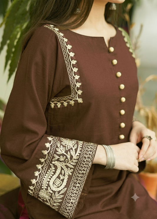BROWN INDIAN KURTI PANT