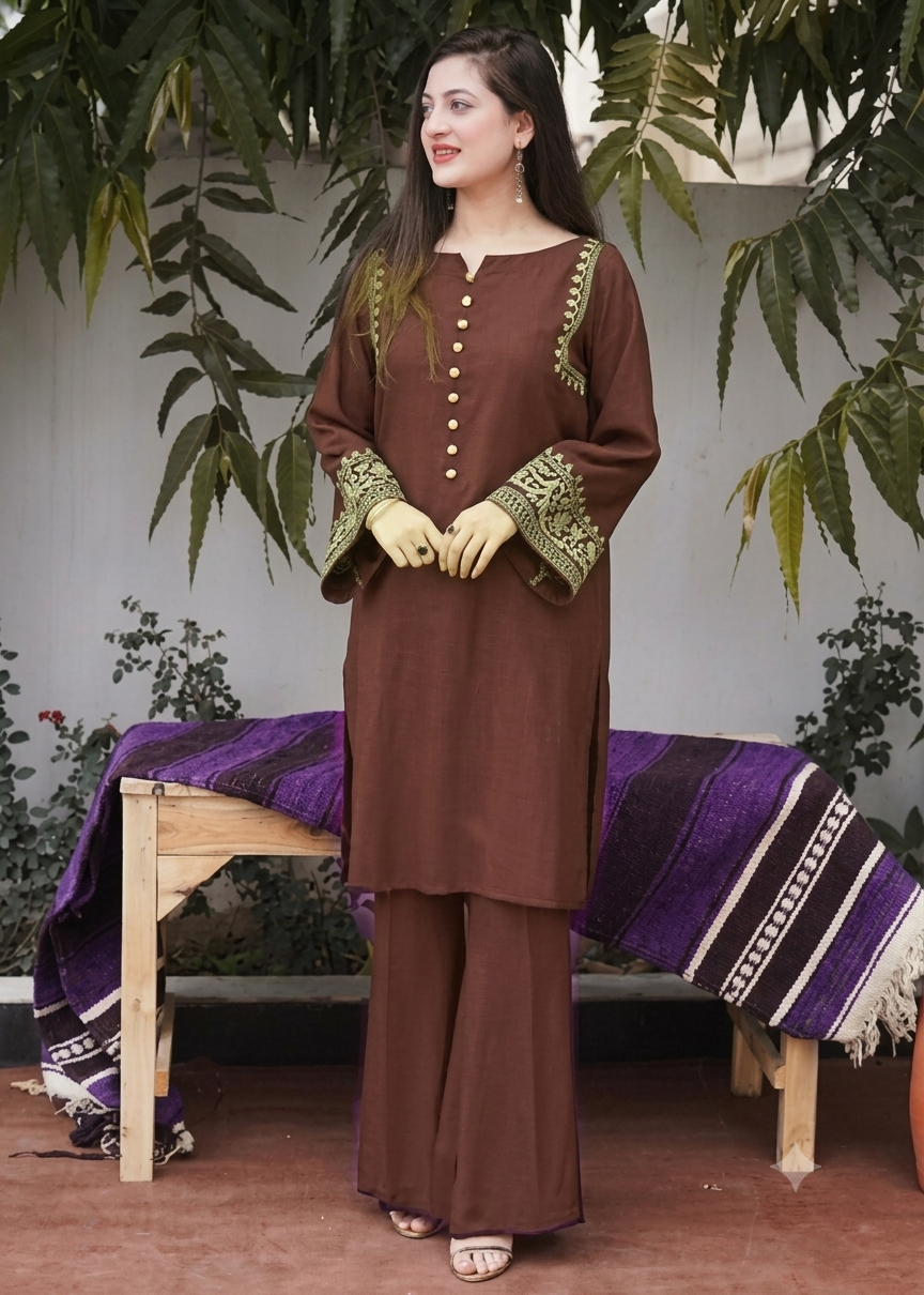 BROWN INDIAN KURTI PANT