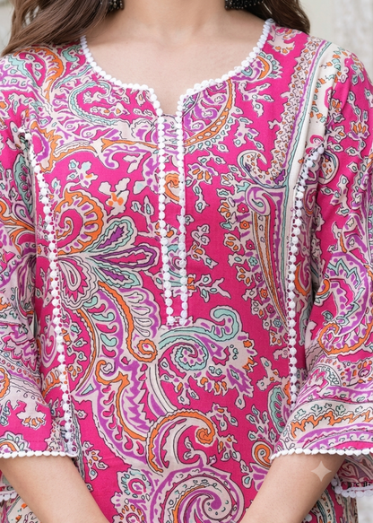 KHUHA CARRY KURTA PINK